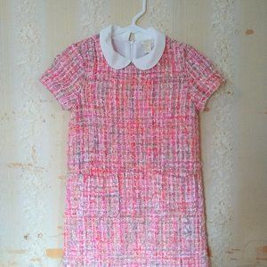 Forever 21 Girls 7-8 Pink Tweed Metallic Dress